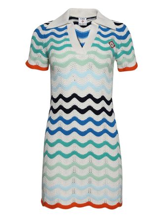 Casablanca crochet-knit dress - White