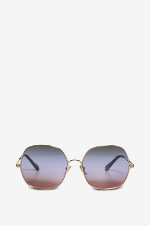 Chlo&eacute; Sechseckige Metall-Sonnenbrille