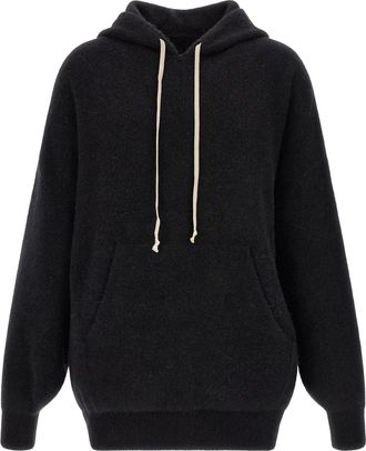 Rick Owens Black Marabou Mens Sweatshirt