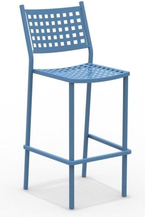 MondoViro Taburete alto de jardín de metal azul 44x51 cm 107h
