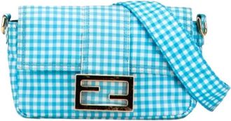 Fendi Pre-owned Cross Body Bags, female, Blue, Size: ONE SIZE Pre-owned Vintage Nylon Cross Body Bag