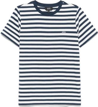 A.P.C. A. P.C. Striped Cotton T-Shirt Clothing