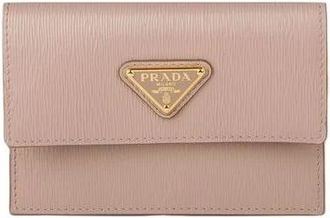 Prada Vitello Move Card Case - Dames - Portefeuilles - Beige - ONE Size - Leer - Accessoires