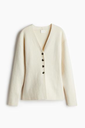 H&M Taillierter Cardigan - Cremefarben