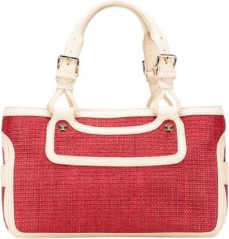 Celine Pre-owned Handbags, female, Red, Size: ONE SIZE Pre-owned Raffia Handbag