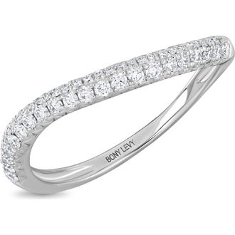 Bony Levy Diamond Stacking Ring in 18Kw Gold at Nordstrom Rack, Size 7