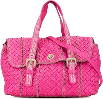 Bottega Veneta Pre-owned Handbags, female, Pink, Size: ONE SIZE Pre-owned Leather shoulder-bags