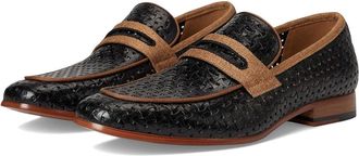 Stacy Adams Winstead Saddle Slip-On Mens Lace Up Wing Tip Shoes Black : 11.5 M, Leather