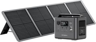 OEM Estaci&oacute;n El&eacute;ctrica Port&aacute;til - Aferiy - 800w - Panel Solar Plegable De 100w - 512wh Lifepo4 - Ip65