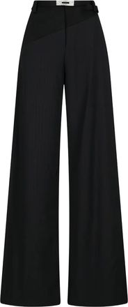 DAVID KOMA buckle tailored trousers - Black