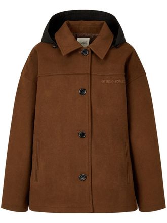 TOMBOY logo-embroidered jacket - Brown