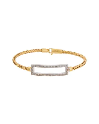 Meshmerise 18K Over Silver 0.20 Ct. Tw. Diamond Mesh Bangle Bracelet