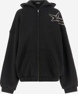 We11done Cotton Hoodie With Star