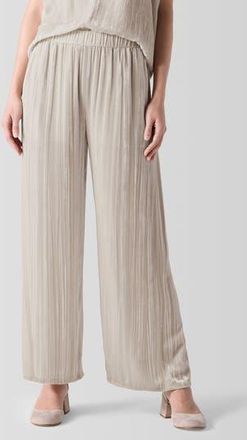 Eileen Fisher Crushed Velvet Ankle Wide Leg Pants in Almond at Nordstrom Rack, Size Xx-Small