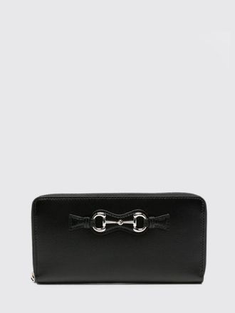 Gucci Portafoglio continental Horsebit in pelle di vitello con chiusura zip