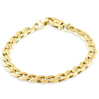 Pompeii3 Mens Cuban 14k Gold (32gram) or Platinum (52gram) 8mm Link Bracelet 8.25