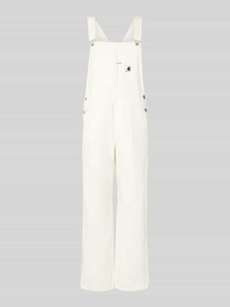 Carhartt Work in Progress Overall mit Brusttasche Modell BIB in Weiss, Gr&ouml;&szlig;e XS