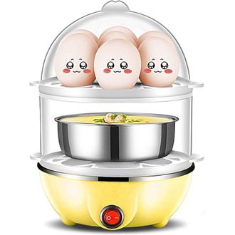 OEM Cocedor De Huevos El&eacute;ctrico De 350 W, 2 Capas, Capacidad Para 14 Huevos, Apagado Autom&aacute;tico, Para Huevos Duros, Electrodom&eacute;sticos Especiales (doble Ca