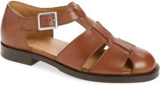 J.M. Weston Fisherman Sandal in Tan Smooth Calf at Nordstrom, Size 13Us