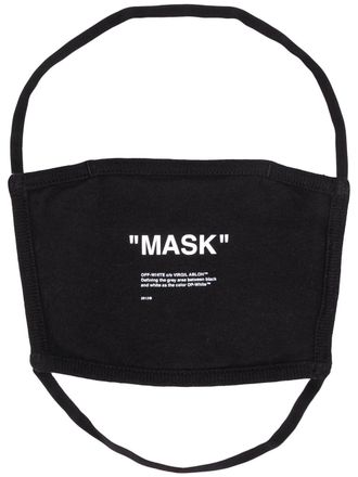 Off-white Mask printed face mask - unisex - Cotton - One Size - Black