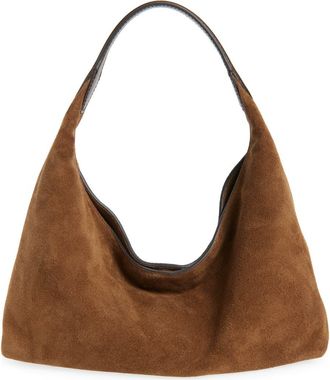 Madewell The Mylie Suede Shoulder Bag in Light Umber Multi at Nordstrom