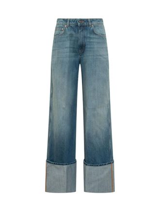 Givenchy Blue Relaxed High Rise Jeans