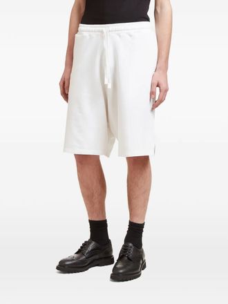 Aiezen drawstring drop-crotch shorts - men - Cotton - S - White