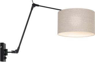 Steinhauer Lampada da parete - Prestige Chic - nero - lino - Steinhauer