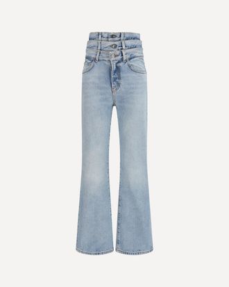 Fiorucci Flared Jeans with triple-layer waist detail Female 28