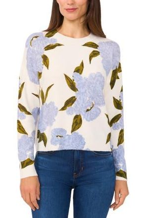 CeCe by Cynthia Steffe Hydrangea Sweater in New Ivory at Nordstrom Rack, Size Xx-Large