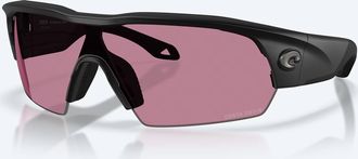 Costa Mens Pilothouse Polarized Sunglasses In Matte Black/rose