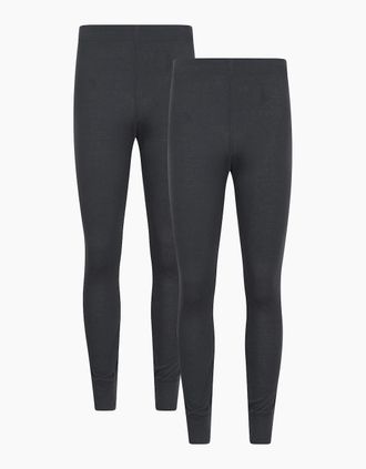 Mountain Warehouse Mens Mountain Warehouse Mens Talus Base Layer Bottoms (Pack of 2) - Grey - Size: 35/34/32