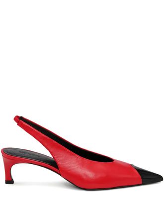 Rotate slingback leather pumps - Red