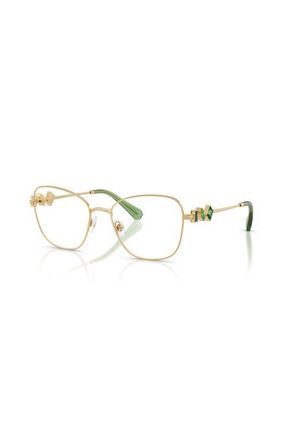 Swarovski 54mm Irregular optical glasses in Light Gold at Nordstrom