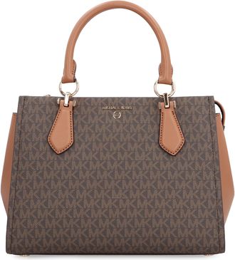 Michael Michael Kors Womens Michael Kors Marilyn Pvc Handbag Brown Handbags Hand Bags