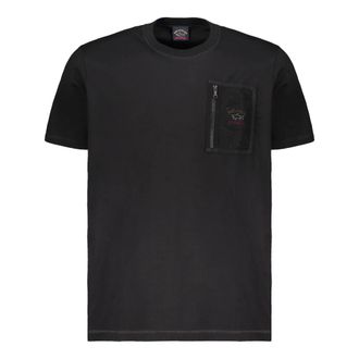 Paul & Shark Paul & Shark, T-Shirts, male, Black, Size: 2XL Cotton T-shirt with Pocket