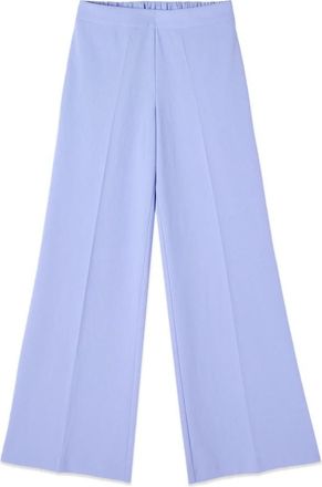Oltre Wide-leg Palazzo Broek - Dames - Wijde Broeken - Blauw - L - Leer - Broeken