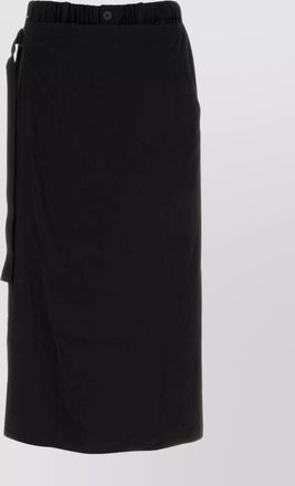 Yohji Yamamoto midi pant-skirt with side tie detail