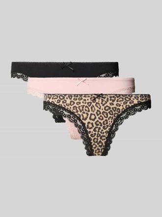 Jake*s Casual String mit Spitzenbesatz in Taupe, Gr&ouml;&szlig;e XL