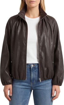 Avec Les Filles Bubble Hem Zip Bomber Jacket
