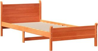 vidaXL Estructura De Cama Sin Colch&oacute;n Madera De Pino Marr&oacute;n 90x200 Cm Vidaxl