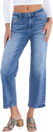HINT OF BLU Mid Rise Boyfriend Jeans in Mom Jean Blue at Nordstrom, Size 26