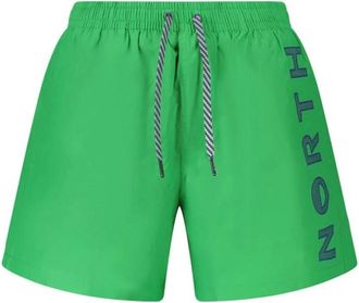 North Sails Groene Katoenen Zwembroek met Ocean Print - Heren - Strandmode - Groen - S - Katoen - Badmode