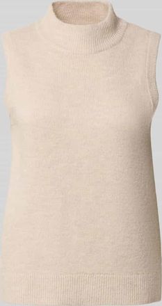 Christian Berg Pullunder mit gerippten Abschlüssen in Beige, Größe XXL