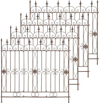 Clp Clp - Set De 4 Vallas De Jard&iacute;n Mangold Marr&oacute;n Antiguo