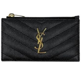 Saint Laurent Pre-owned Wallets, female, Black, Size: ONE SIZE Pre-owned Business card case