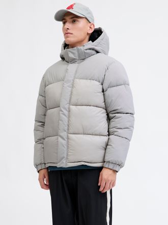 Jack & Jones Steppjacke JACK & JONES JCOUNION PUFFER JACKET SN, Herren, Gr. XXL, paloma, Web, Obermaterial: 60% Polyester, 40% Nylon, unifarben, regular fit, Jacke