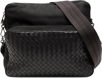 Bottega Veneta Pre-owned Bottega Veneta Nappa Intrecciato Trimmed Canvas Messenger Bag Ladies B06207897S