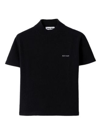 Miu Miu ribbed turtleneck sweater - Blue