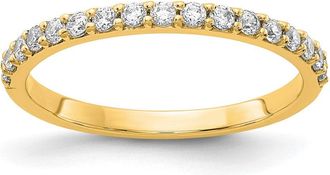Diamond2Deal 14k Yellow Gold Lab Grown Diamond Wedding Band Ring 0.33Ct Clarity- VS Color- G-H